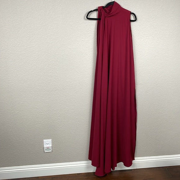 NWT EVE Black Halo Henna Sleeveless Gown Crimson Red Sz S - Picture 5 of 14